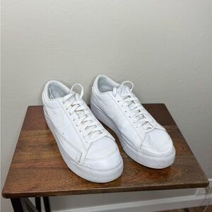 Nike White Women's Platform Blazer Sneakers